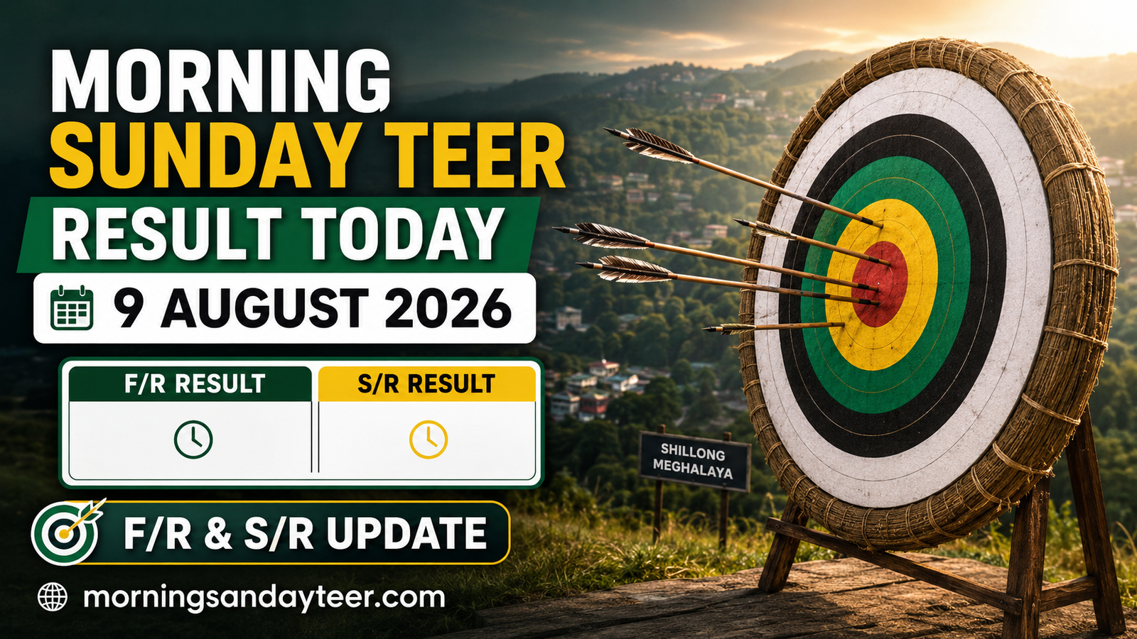 Morning Sunday Teer Result Today 9 August 2026 F/R and S/R Live Update